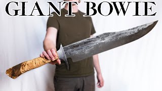 Forging a GIGANTIC Bowie Knife  Bowie Knife Challenge [upl. by Eilyw533]