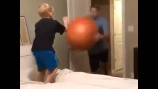 Yoga ball sends kid flying across the room [upl. by Ciprian]