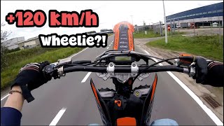 RIDE TO STUNTSPOT  KTM EXC 125  RAW  Wheelies [upl. by Eeimaj792]