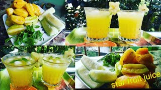 Star fruit juice recipe  star fruit juice best for liver disease  Fresh healthy star fruit juice [upl. by Ehgit45]