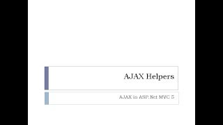 50  Ajax Helpers [upl. by Naryb]