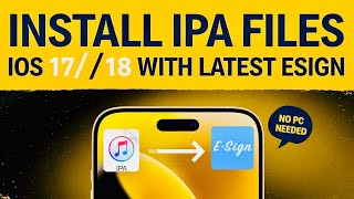 Latest ESign Method for iOS 17 amp 18  Install IPA Files on iPhone amp iPad  Fix Revoke or Blacklist [upl. by Rosenstein548]