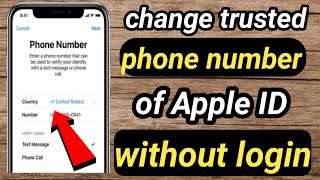 change trusted phone number apple id on iphone without login  lost apple id phone number [upl. by Coniah364]