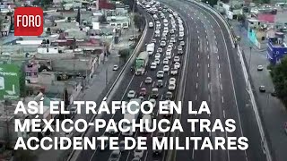 Accidente en la MéxicoPachuca Cerrada la circulación tras accidente de militares  Las Noticias [upl. by Bradleigh]