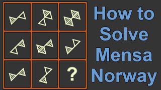 Solving The Mensa Norway IQ Test Puzzles 145 IQ Answers [upl. by Wagshul753]