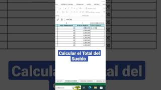 Calcular el total del Sueldo en Excel Fácil Y Rápido Excel exceltips nómina [upl. by Mensch]