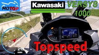 Kawasaki Versys 1000  TOPSPEED on Autobahn  GPS 219kmh [upl. by Brod]