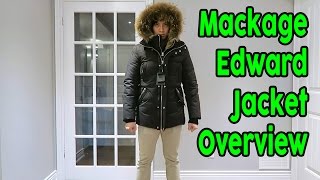 Mens Mackage Edward Winter Jacket Parka OverviewReview [upl. by Neraa]