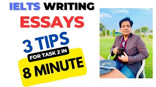 IELTS WRITING ESSAYS  3 TIPS FOR TASK 2 IN 8 MINUTES BY ASAD YAQUB [upl. by Welton]