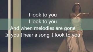 Whitney Houston I Look To You Lyricswmv [upl. by Della729]