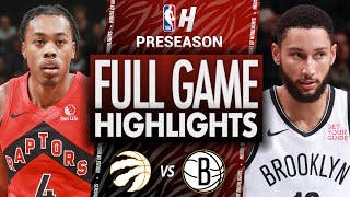 Toronto Raptors vs Brooklyn Nets  Full Game Highlights  October 18 2024 NBA Preseason [upl. by Ylla]