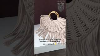 ✨ Eleva Tus Creaciones de Macramé con Acabados Profesionales  Tutorial de Bolso 👜 diymacrame [upl. by Semyaj]