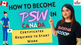 How to become PSW in Canada  Requirements  PSW course  Free course  Jobs in Canada Nursing Scoop [upl. by Syramad]