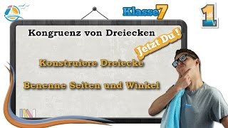 Kongruenz von Dreiecken  Klasse 7 ★ Übung 1 [upl. by Lehcim]