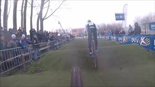 DVV Trofee Azencross Loenhout Juniors U19 28122018 OnBoard [upl. by Malo13]