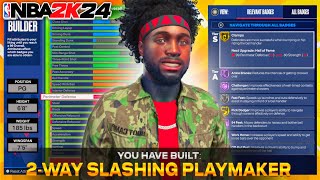 THE BEST 6’7 “2WAY SLASHING PLAYMAKER” BUILD on NBA 2K24 • THIS BUILD IS UNSTOPPABLE 🔥 [upl. by Kara-Lynn]