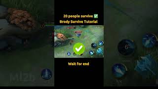 Brody Survive Tutorial Mobile legends ml2b mlbb brody shorts tutorialmlbb [upl. by Nairrot]