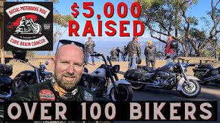 Cure Brain Cancer  Biker Rally  Thousands Raised  Pioneer Tavern [upl. by Anavlys172]