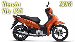 LANÇAMENTO Honda Biz 125 2018 Laranja Perolizado [upl. by Trever]