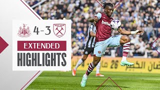 Extended Highlights  Late Barnes Double Denies Victory  Newcastle 43 West Ham  Premier League [upl. by Ten]