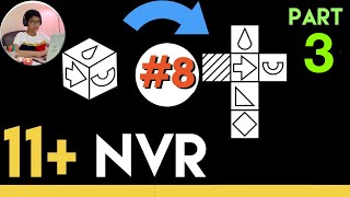 11 Plus Non Verbal Reasoning  Type 8  Nets and Cubes Cube to Nets  Part 3  Lessonade [upl. by Assecnirp]