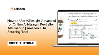 AZInsight Advanced for Online Arbitrage  RevSeller Alternative  Amazon FBA Sourcing Tool [upl. by Duleba]