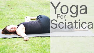 15 Minute Yoga For Sciatica and Back Pain Tight Hamstrings Class  Fightmaster Yoga Videos [upl. by Malchus]