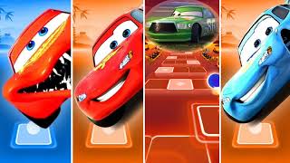 Lighting McQueen All Videos Megamix  Lighting McQueen 🆚 McQueen Car 🎶 Tiles Hop EDM Rush Gameplay 🎯 [upl. by Aderfla]