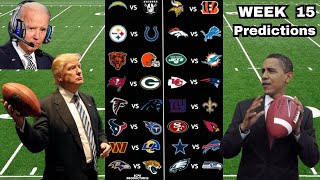 US Presidents Predict Week 15 of the NFL Season [upl. by Maud]