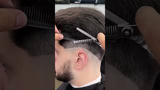 Haircut tutorial medium fade barbering fadecut haircuttutorial reels hairstyling [upl. by Nnyloj415]