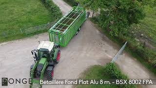 Ponge  reportage bétaillère fond plat aluminium 8 m  BSX FPA 8002 [upl. by Aerdno690]