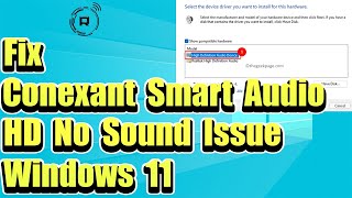 Fix Conexant Smart Audio HD No Sound Issue Windows 11 [upl. by Grath51]