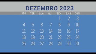 Agenda Fiscal de dezembro 2023 [upl. by Alakim]