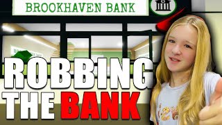 Trinity Plays Brookhaven amp Robs the Bank in Roblox [upl. by Bidle990]