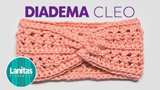 DIADEMA TEJIDA A CROCHET PASO A PASO  EASY CROCHET HEADBAND  LANITAS Y COLORES [upl. by Meagher]