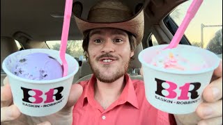 BaskinRobbins IF Ice Cream Flavors Review Blue’s Boardwalk Bash and Blossom’s Berry Twirl [upl. by Wiskind738]