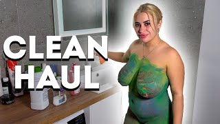 4K Housewife ❤️ Body art suit  How to clean bathroom Body art Haul  Try Haul [upl. by Zeena45]