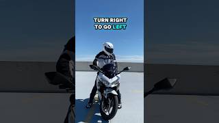 Turn Right To Go Left Motorcycle Counter Steering Explained motorcycle ninja400 shorts [upl. by Arrais]