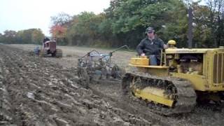 Allis chalmers M crawler And Cat D2 ploughing 2 [upl. by Favien]