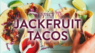 Spicy Jackfruit Tacos  Minimalist Baker Recipes [upl. by Rramed]