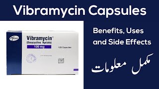 Vibramycin 100mg Capsule  Doxycycline Hyclate  Vibramycin Capsule Uses And Side Effects In Urdu [upl. by Htaeh]