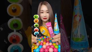 ASMR ‎AsmrWD 신기한물먹방 candy eat lips 물먹방아이스크림 509 [upl. by Aisatnaf]