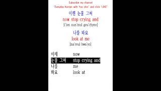 beautiful korean song lyrics shorts [upl. by Yttap221]