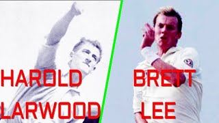 Harold Larwood vs Brett Lee speed test who was the fastest [upl. by Bolanger761]