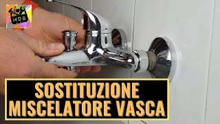 Sostituzione miscelatore vasca da bagno  How to replace bathtub mixer [upl. by Durant]