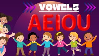 Vowels AEIOU  Vowels for Kids  Learn Short amp Long Vowel Sounds  kids learning videos  aeiou [upl. by Niko]