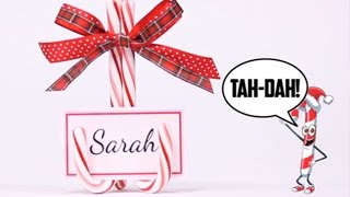 Candy Cane Card Stand  HOW TO TUTORIAL [upl. by Codee]