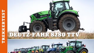 Trekkertest DeutzFahr 8280 TTV [upl. by Annice63]