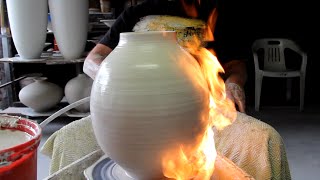 Pottery FlameThrowing by BillPowell [upl. by Iphigeniah]