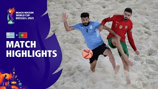 Uruguay v Portugal  FIFA Beach Soccer World Cup 2021  Match Highlights [upl. by Atsirhcal542]